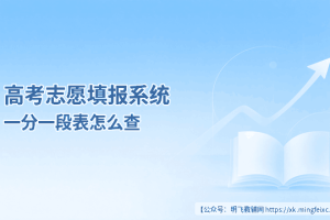高考志愿填报系统 一分一段表怎么查